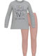 Venere Παιδική Πιτζάμα Χειμωνιάτικη Grey Pink