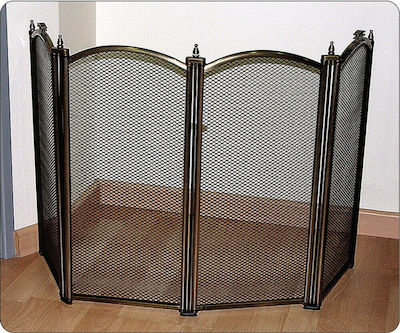 Paresoglou Bros Metallic Fireplace Screen with 4 Panels x