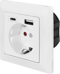 LogiLink Μονή Πρίζα Ρεύματος με 2 Θύρες USB LogiLink Μονή Πρίζα Ρεύματος με 2 Θύρες USB