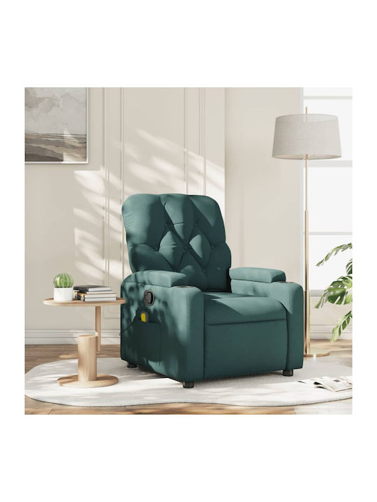 Fotoliu Relax Masaj cu Puf Dark Green 74x86.5x9...