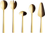 Sabatier Metallic Serving Utensil Set Gold Raw 5pcs