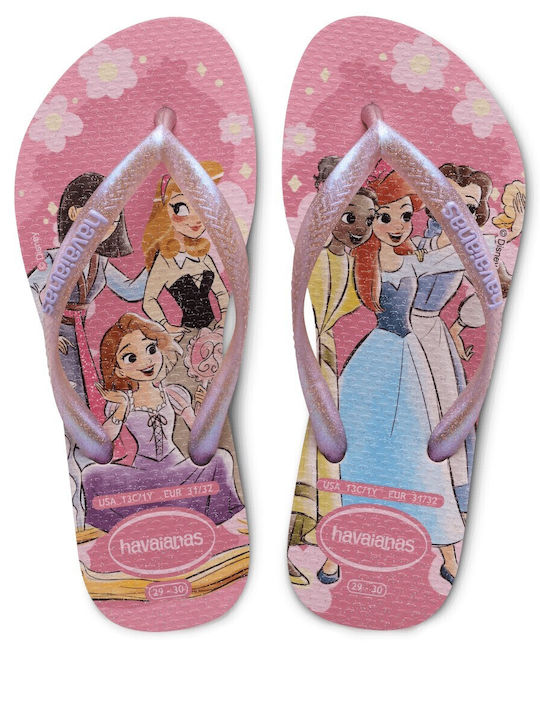 Havaianas Șlapi pentru copii Roz Kids Slim