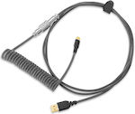 Redragon Spiral USB 2.0 Cable USB-C male - USB-A Μαύρο (A115B)