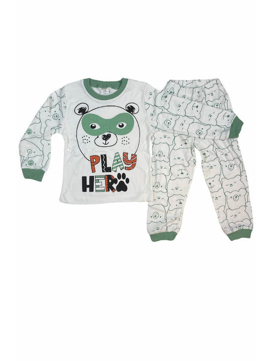 Supermini Kids Pyjamas Winter Cotton GREEN