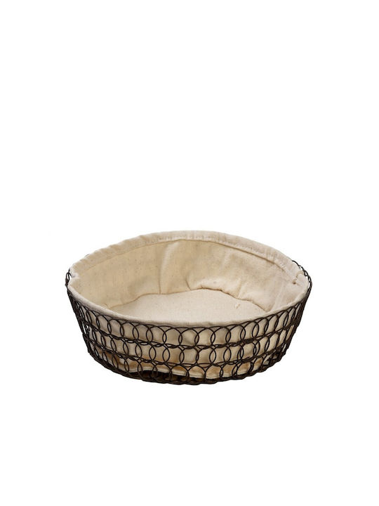 Espiel Decorative Basket Metallic Black 23x23x6cm