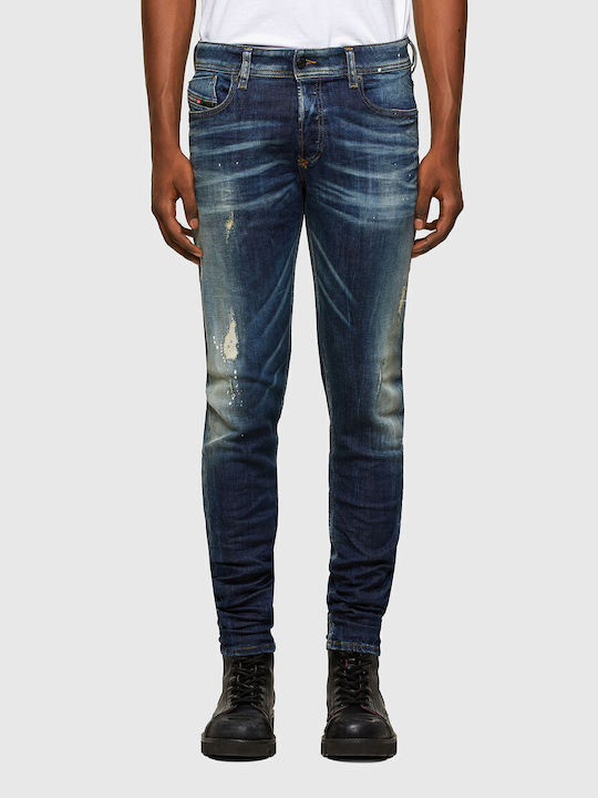 Diesel Sleenker-x Men's Jeans Pants in Skinny Fit Blue