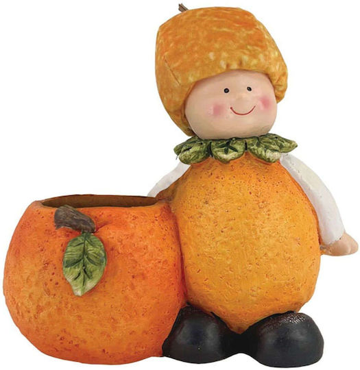 Marhome Me Übertopf Polyresin Orange 18.5x18.5x18εκ.