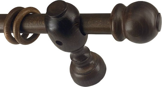 Ramino Hölzernes Vorhangstange Einzeln Φ28mm 200cm Karamell RAMINO-F23-KARYDI