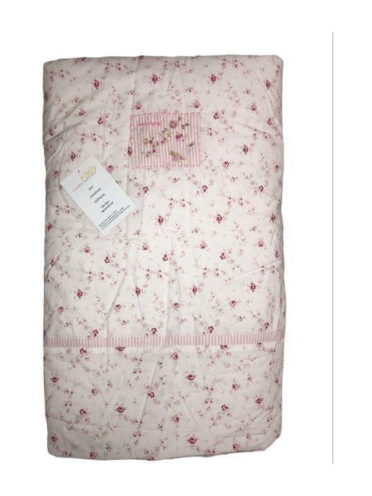 Laura Ashley Cotton Baby Quilt 100x140cm Pink