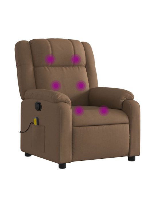 Fotoliu Relax Masaj cu Puf Maro 74x86.5x93.5cm