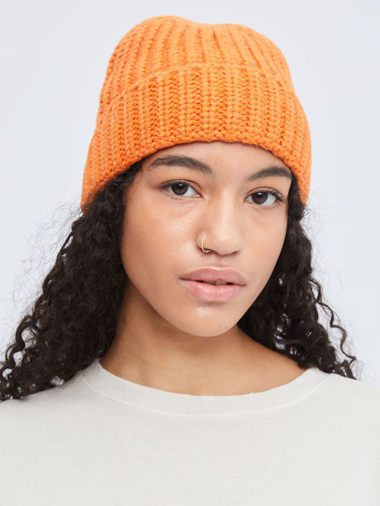 Aristoteli Bitsiani Beanie Unisex Σκούφος Πλεκτός σε Πορτοκαλί χρώμα