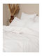 Sunshine Cotton Feelings 151 Σετ Σεντόνια Υπέρδιπλα με Λάστιχο 170x205+30εκ. White 100 (4τμχ)