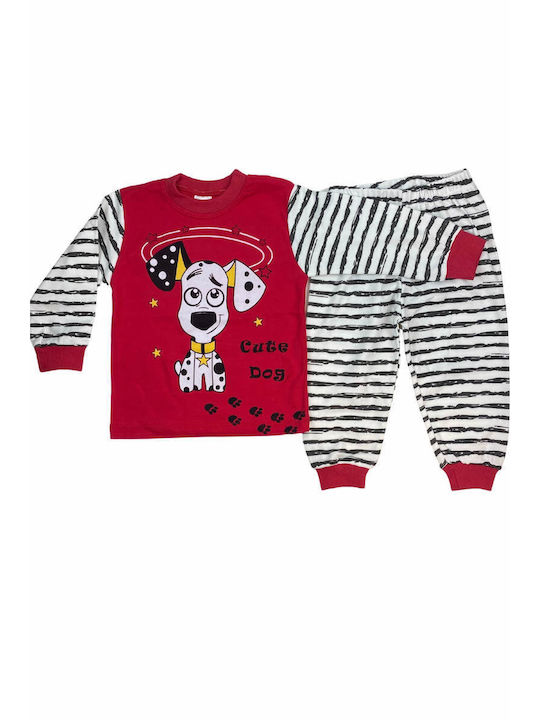 Supermini Pijama pentru copii De iarnă De bumbac red