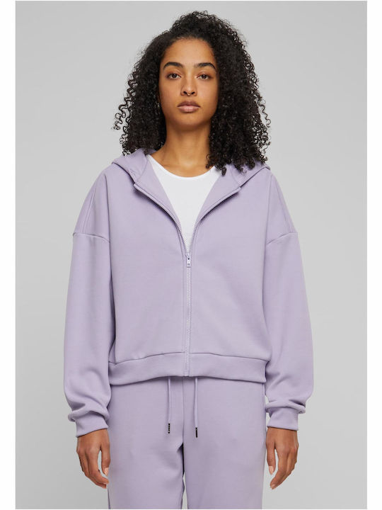 Jachetă hanorac pentru femei Cu glugă Dusty Lilac