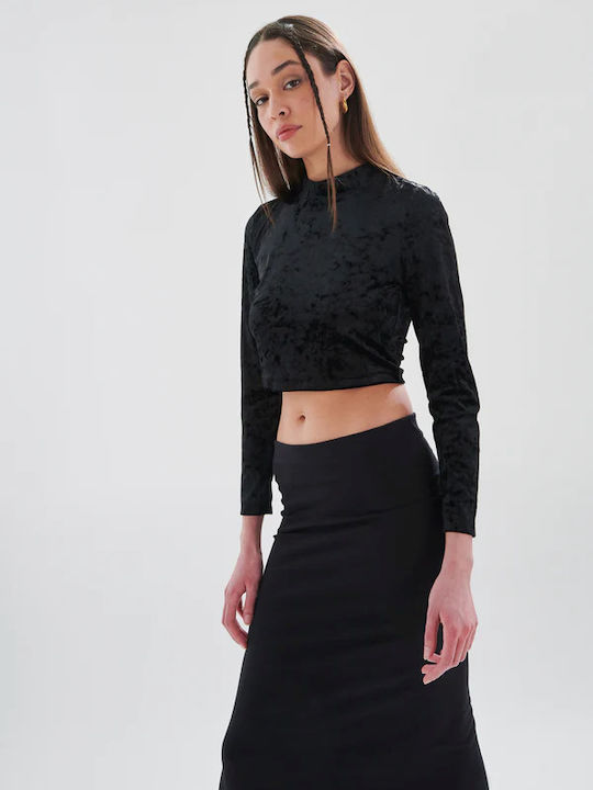 24 Colours Women's Blouse Long Sleeve Black