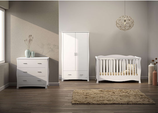 Casababy Oxford Nursery Furniture Set with Bed, Nursery Drawer & Wardrobe Beige