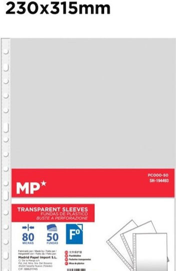 Madrid Papel Plastic Binder Pockets for Documents 50pcs