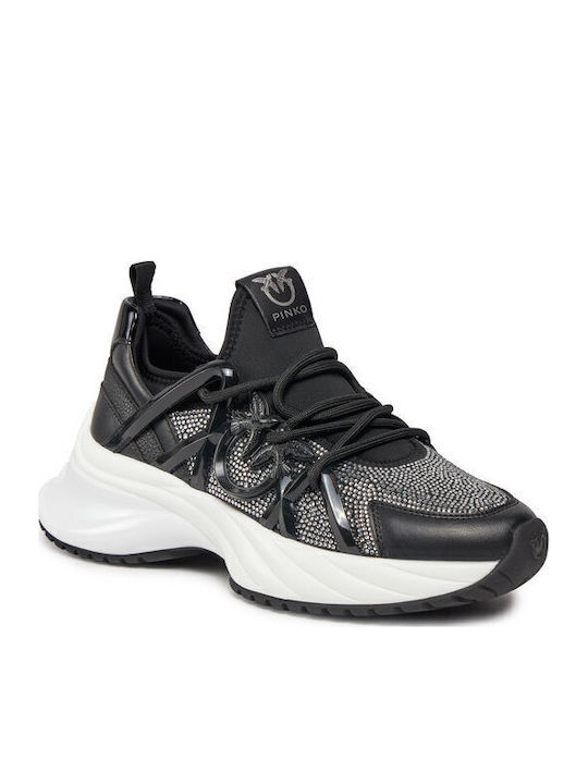 Pinko Ariel Chunky Sneakers Black / Crystal