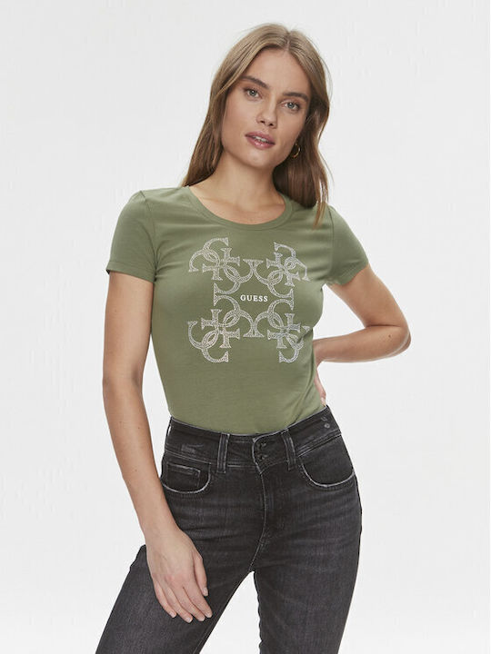 Guess J1314 Γυναικείο T-shirt Πράσινο