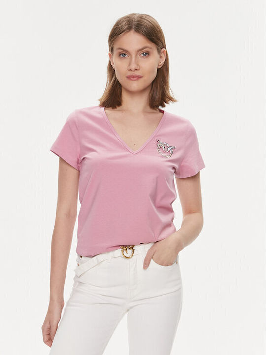Pinko Γυναικείο T-shirt Ροζ