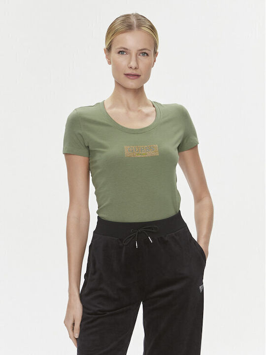 Guess J1314 Γυναικείο T-shirt Πράσινο