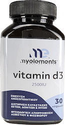 My Elements Vitamin D3 Vitamină 2500iu Vitamina D3 30 capace