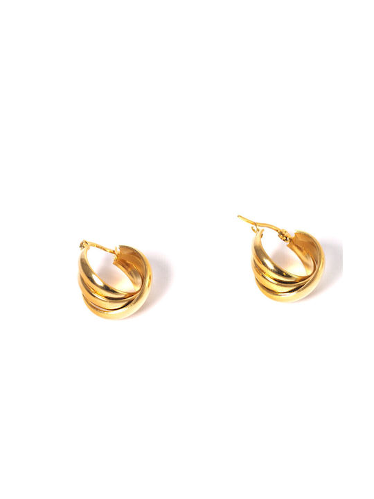 Earrings Hoops made of Steel Gold Plated