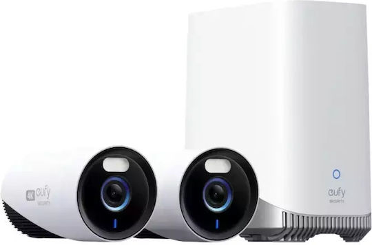 Eufy Surveillance System EufyCam E330 Professional 2 Cameras Wireless Cameras IP 8MP with Control Hub