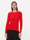 Tommy Hilfiger Cable Women's Long Sleeve Sweater Red