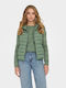 Women's Short Puffer Jacket for Winter with Hood Hedge Green