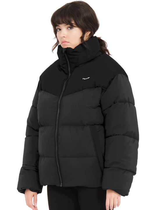 Volcom Women's Short Puffer Jacket for Winter BLK/BLACK