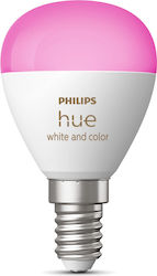 Philips Smart Λάμπα LED 5.1W για Ντουί E14 RGBW 470lm