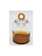 Iliadis Vase General Use with Lid Glass Transparent 12x12x18.5cm