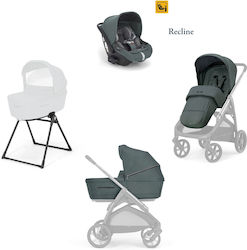 Inglesina Aptica Quattro Darwin Infant Recline Reglabil 3 în 1 Cărucior pentru copii Potrivit pentru Nou-născut Verde smarald 12.7kg