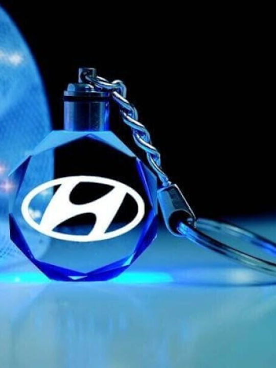 Schlüsselanhänger Glas mit LED Hyundai