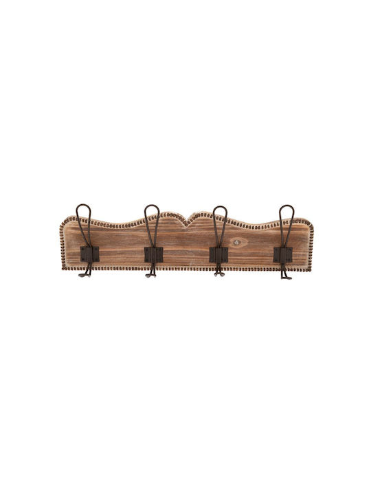 Iliadis Wooden Wall Hanger Brown 50x14x2cm 1pc