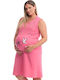 VIolet Nightgown Maternity & Nursing Fuchsia