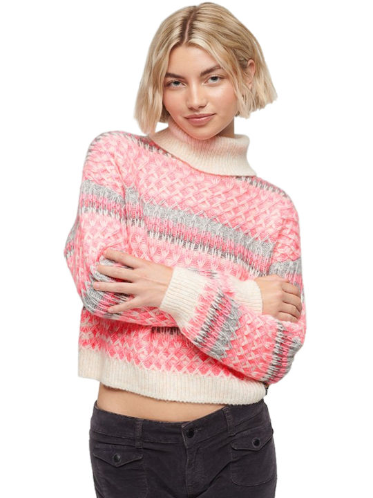 Superdry Damen Langarm Crop Pullover White.