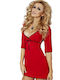 Dkaren Winter Women's Nightdress Red