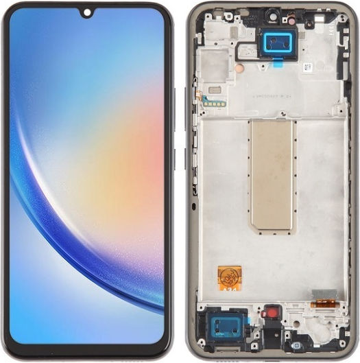 Screen OLED Oled with Touch Mechanism and Frame for Galaxy A34 (Black)