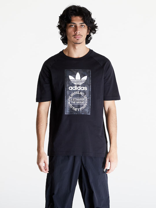 Adidas Tongue Ανδρικό T-shirt Κοντομάνικο Μαύρο