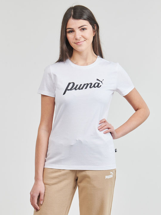 Puma Ess+ Damen Sport T-Shirt Weiß