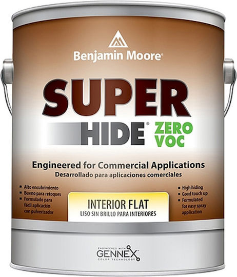 Benjamin Moore Super Hide Πλαστικό Χρώμα για Εσωτερική Χρήση 3.78lt