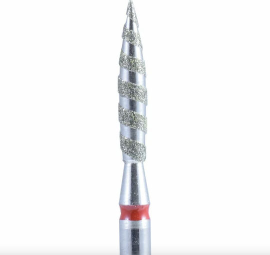 Kris Nails Nail Drill Diamond Cutter Bit with Flame Head Red