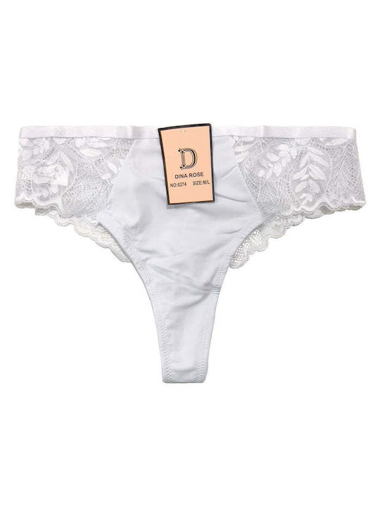 Ustyle Damen Brasilien mit Spitze White