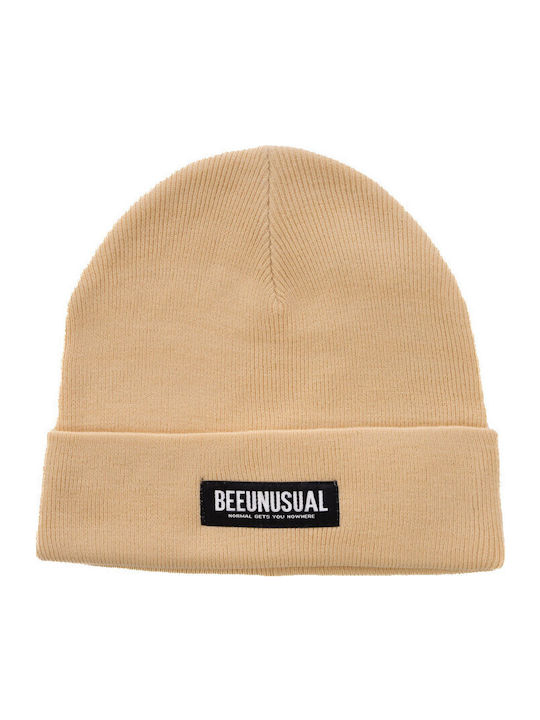 Monochrome Beanie Unisex Strickmütze in Braun Farbe