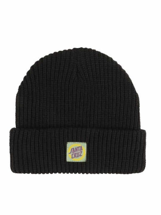 Santa Cruz Dot Beanie Unisex Beanie Knitted in Black color