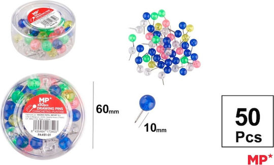 50 Map Pins 10mm PA491-01