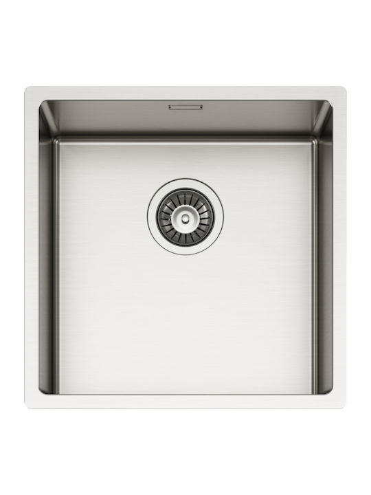 Karag Esprit 400 Ένθετος Νεροχύτης Inox Μ44xΠ44cm Ασημί
