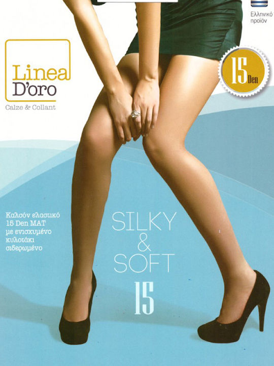 Linea D'oro Γυναικείο Καλσόν 15 Den Ηλιοκαμένο